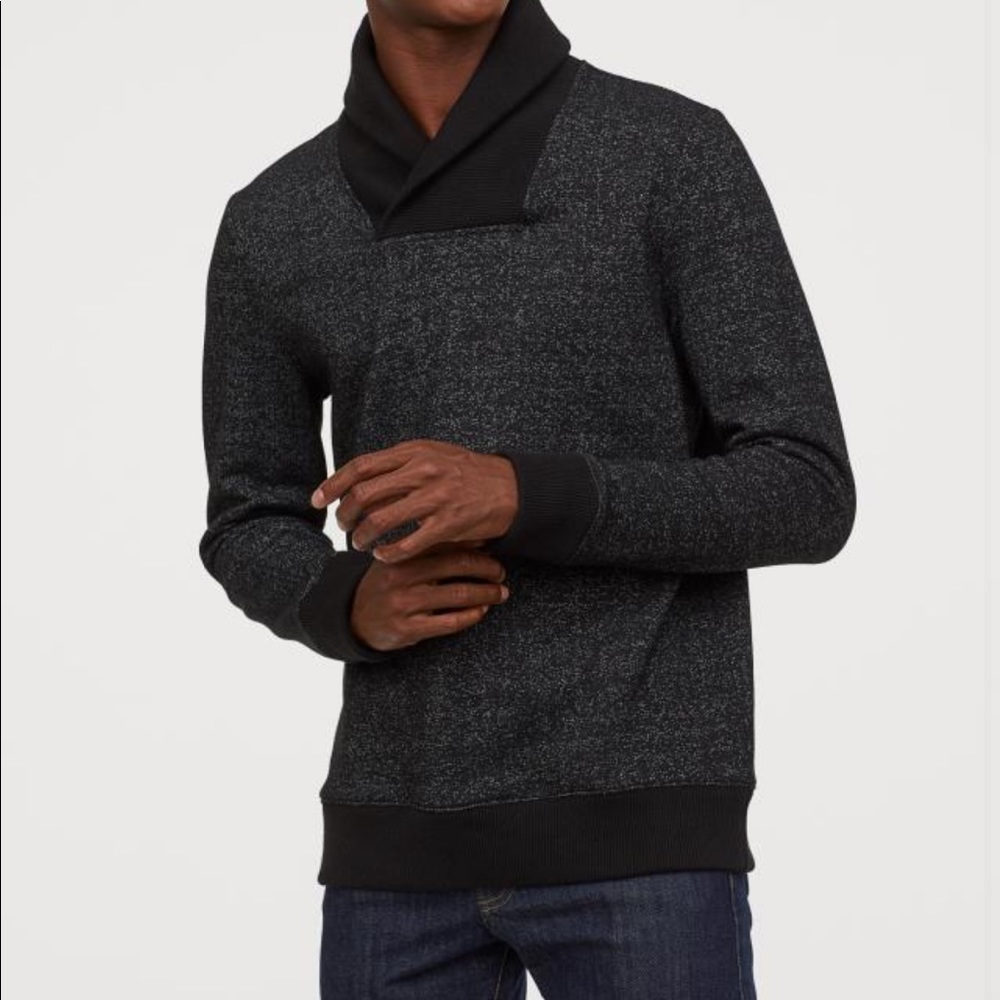 H&M Shawl-collar Sweatshirt